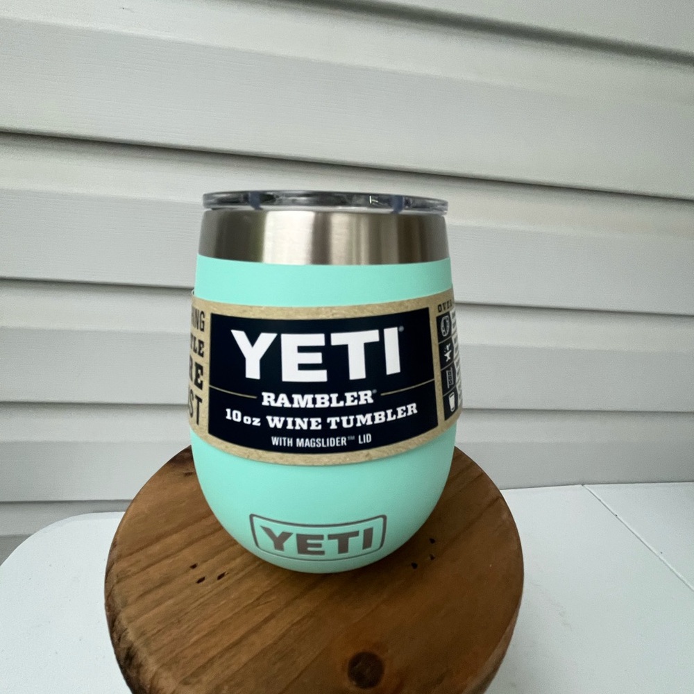 NEW Yeti Rambler 10 oz Wine Tumbler With Magslider Lid 
Color: Seafoam